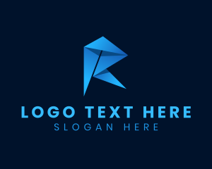 Professional Startup Origami Letter R Logo