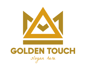 Gold - Gold Triangle Crown logo design