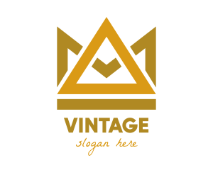 Gold Triangle Crown  logo design