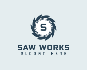 Saw Carpentry Woodworking logo design