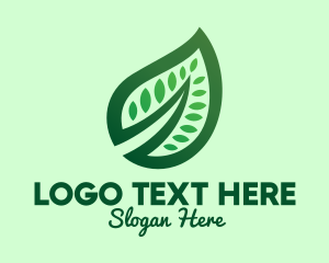Vegetarian - Healthy Detailed Leaf logo design