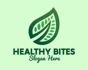 Healthy Detailed Leaf logo design