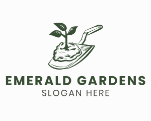 Trowel Plant Gardening logo design