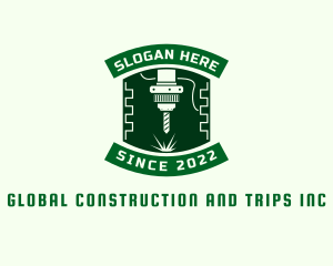 Repairman - Green Industrial Machine logo design