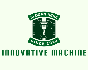 Green Industrial Machine logo design