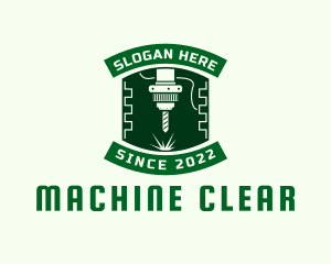 Green Industrial Machine logo design