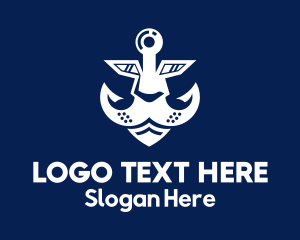 Sailor - Sea Lion Anchor logo design