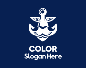 Feline - Sea Lion Anchor logo design