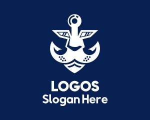 Navy - Sea Lion Anchor logo design