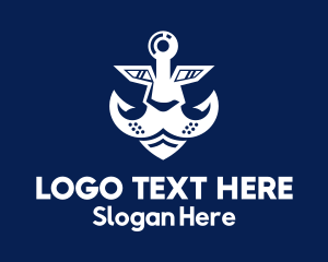 Anchor - Sea Lion Anchor logo design