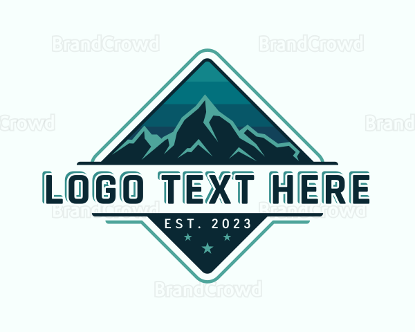 Trekking Mountain Peak Logo