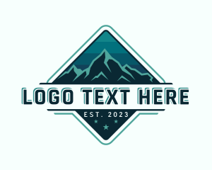 Trekking - Trekking Mountain Peak logo design