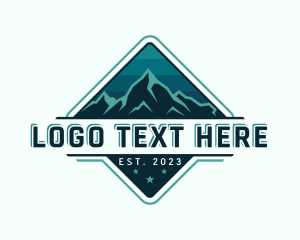 Trekking Mountain Peak Logo