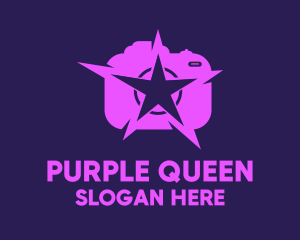 Purple Star Camera logo design