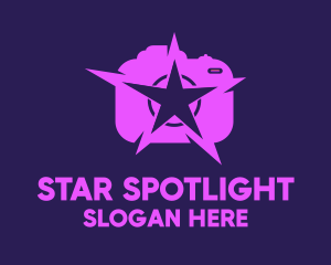 Purple Star Camera logo design