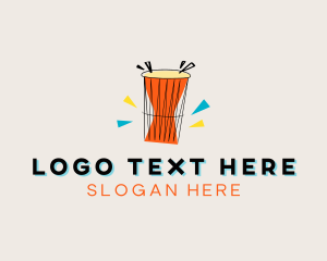 Traditional - African Djembe Drums logo design