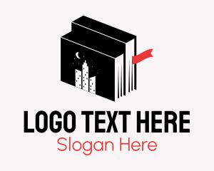 Learning Center - City Library Book logo design