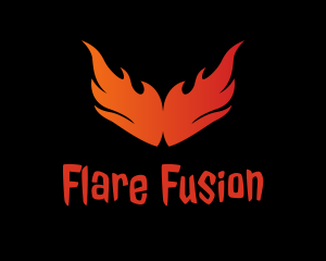 Flame Burning Wings logo design