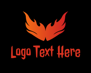 Flare - Flame Burning Wings logo design
