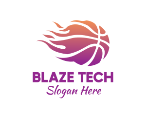 Blaze - Blazing Fast Basketball logo design