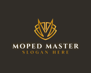 Shield Luxe Royal Letter M logo design