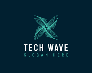 Digital Technology Agency Waves logo design