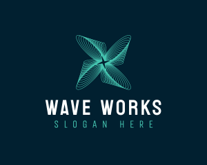 Digital Technology Agency Waves logo design