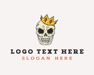 Crown - Skull King Monarch logo design