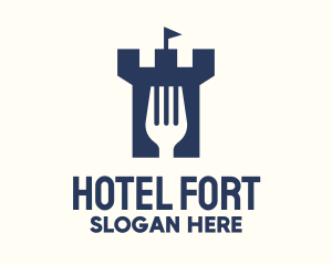 Blue Fork Castle logo design