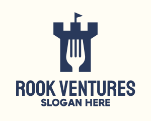 Rook - Blue Fork Castle logo design