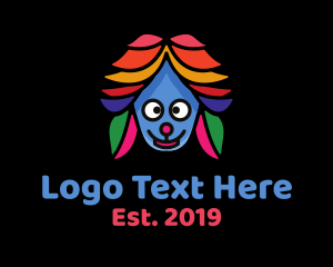 Hairdo - Colorful Face Cartoon logo design