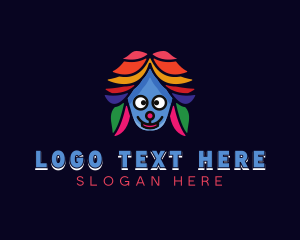 Clown - Creature Face Cartoon logo design