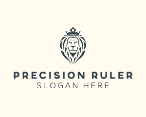 Ruler - Lion Crown Royalty logo design