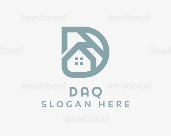 Gray Home Realty Letter D Logo