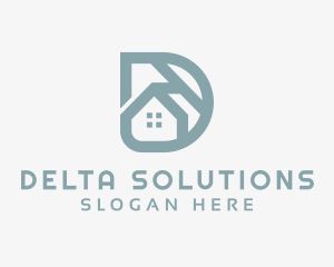 Gray Home Realty Letter D logo design