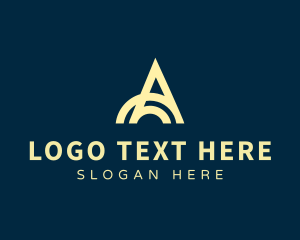 Modern - Modern Curve Letter A logo design