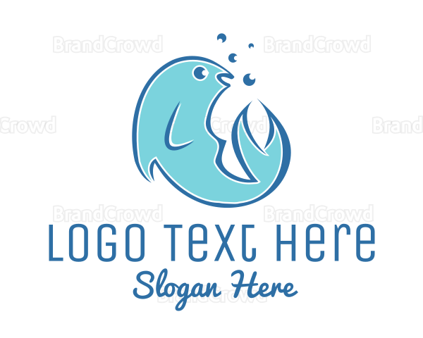 Seafood Fish Aquarium Logo