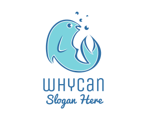 Seafood Fish Aquarium  Logo