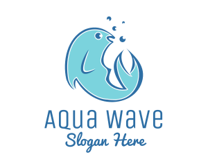 Oceanic - Seafood Fish Aquarium logo design