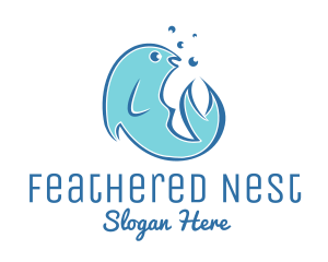 Seafood Fish Aquarium  logo design