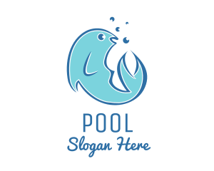 Seafood Fish Aquarium  logo design