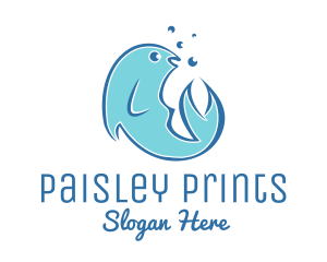 Seafood Fish Aquarium  logo design