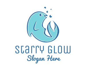 Seafood Fish Aquarium  logo design