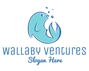 Seafood Fish Aquarium  logo design