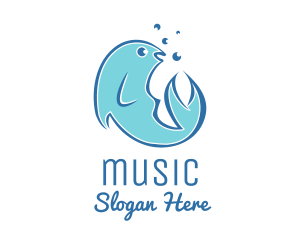 Ocean Fish - Seafood Fish Aquarium logo design
