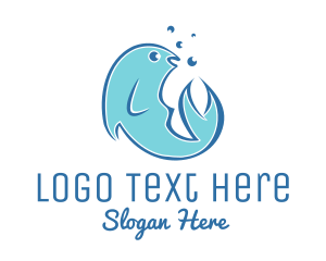 Oceanic - Seafood Fish Aquarium logo design