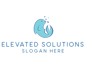 Seafood Fish Aquarium  logo design