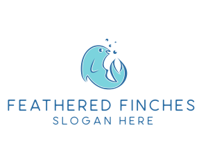 Seafood Fish Aquarium  logo design