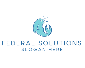 Seafood Fish Aquarium  logo design