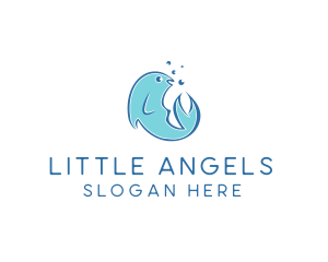 Seafood Fish Aquarium  logo design